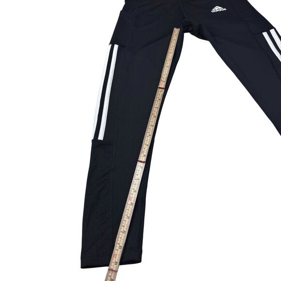 Adidas Aeroready Primegreen Womens Black 3-Stripes Leggings Small Activewear Str - Picture 5 of 11